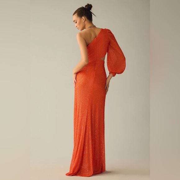 Anthropologie Ieena for Mac Duggal Sequin One-Shoulder Cutout Gown
Mac Duggal